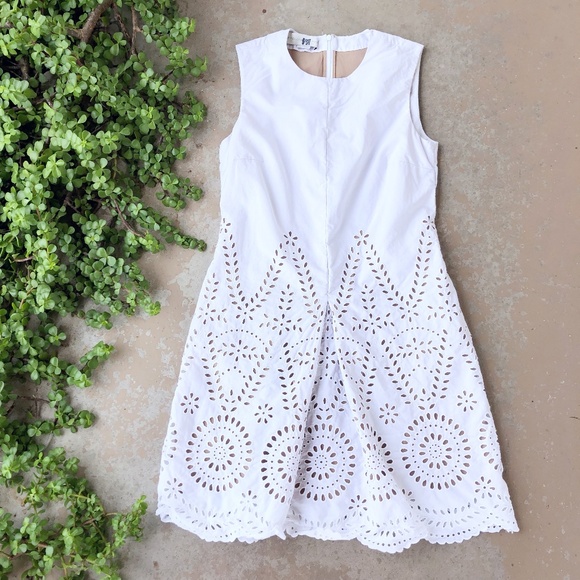 Stella McCartney Dresses & Skirts - Stella McCartney White Eyelet Fit & Flare Dress